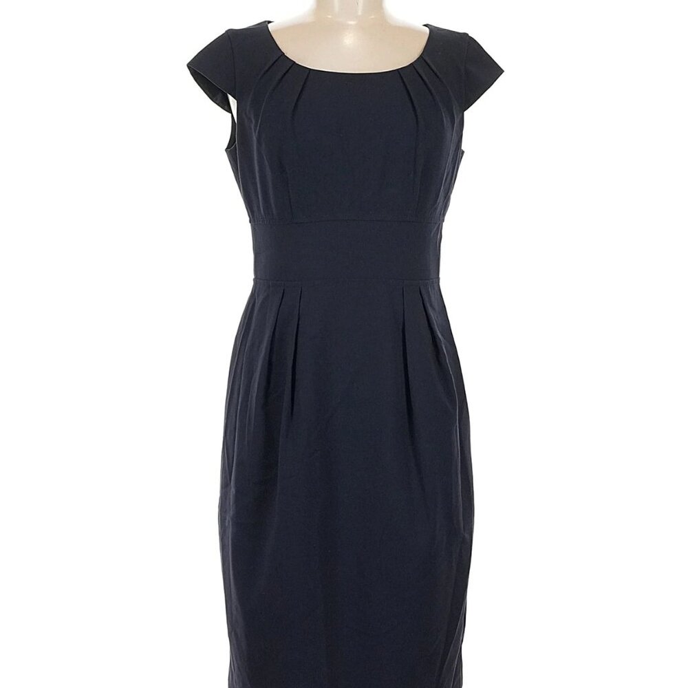 🔥🖤EEUC CALVIN KLEIN CAP SLEEVE BLACK CAREER COCKTAIL DRESS SIZE 12